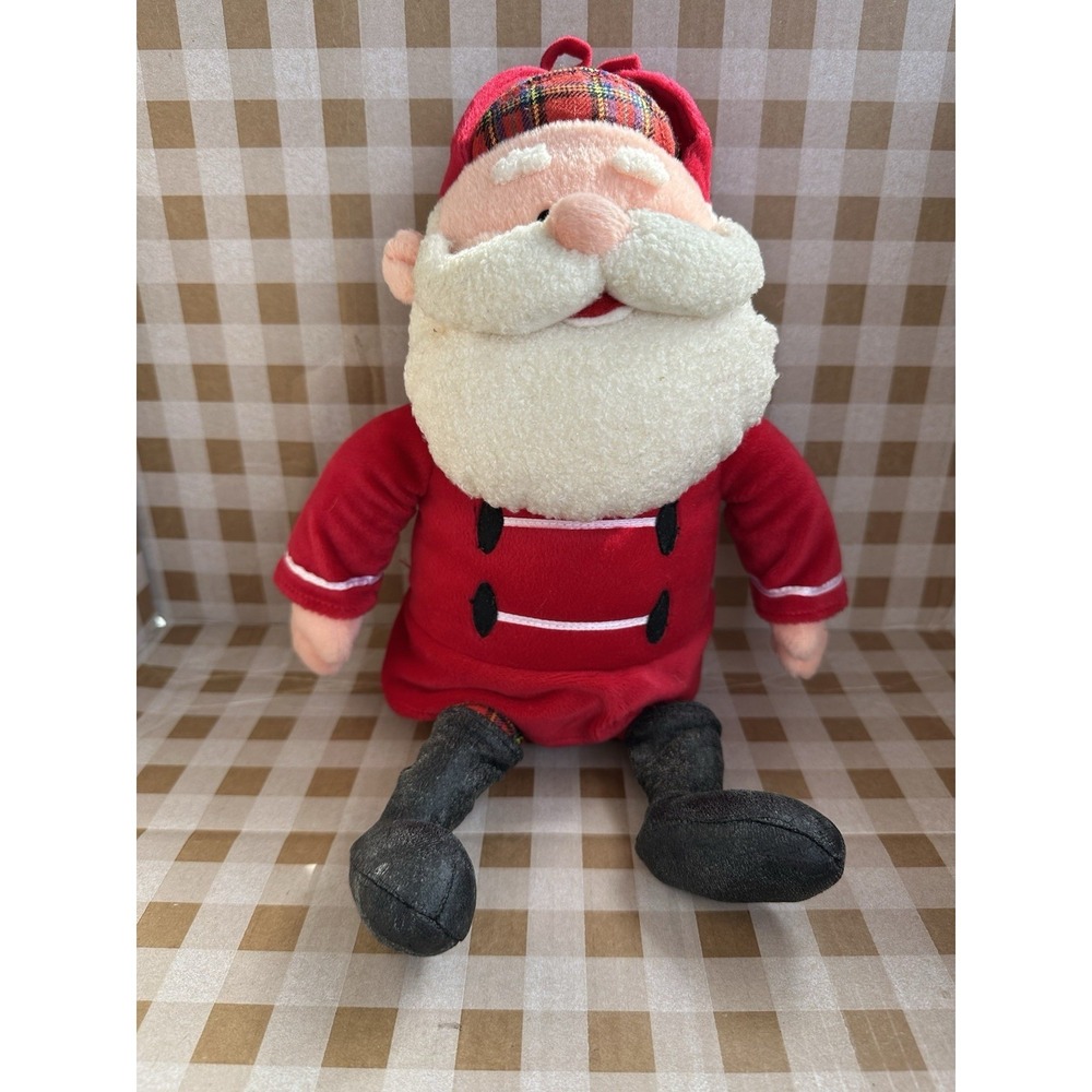 Stuffins Rudolph Island of Misfit Toys Santa Claus Plaid Plush 1999 About 15 Inc